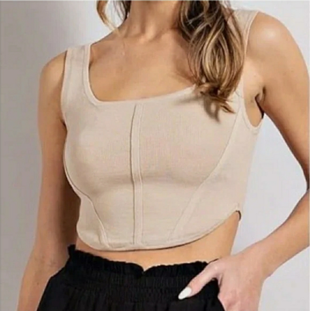House of Harlow 1960 Beige Stretch Sculpt Corset Top.  Size: XS